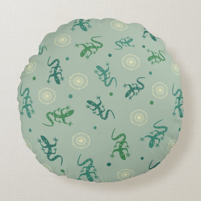 Lizard Round Cushion (Front)