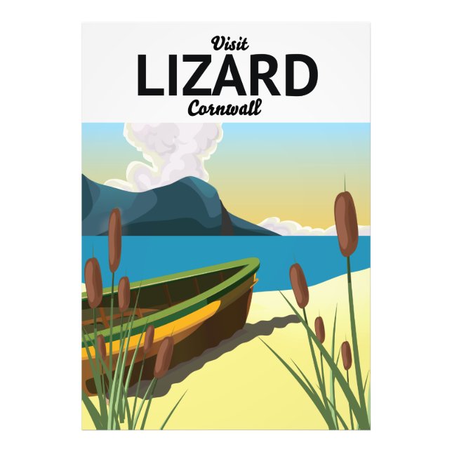 Lizard seaside travel poster (Front)