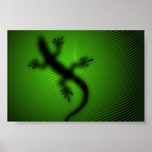 Lizard Silhouette Poster