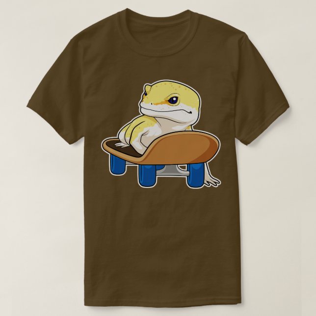 Lizard Skater Skateboard T-Shirt (Design Front)