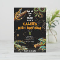 Lizard Snake Turtle Reptile Dark Birthday Party 