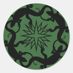 Lizard Stickers Cool Retro Reptile Art Stickers