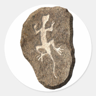 Lizard-stone Classic Round Sticker