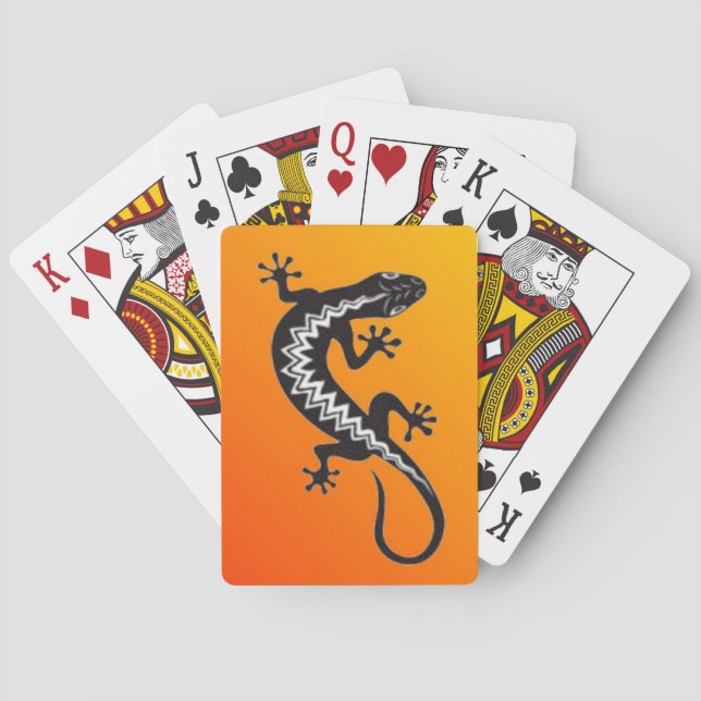 Lizard Symbol Playing Cards (Back)