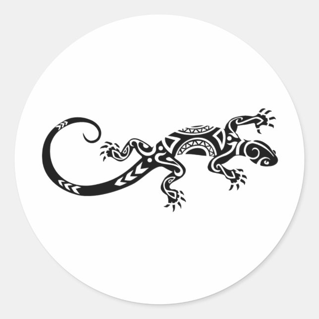 Lizard Tatto Classic Round Sticker (Front)