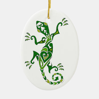 Lizard Tattoo Ceramic Tree Decoration