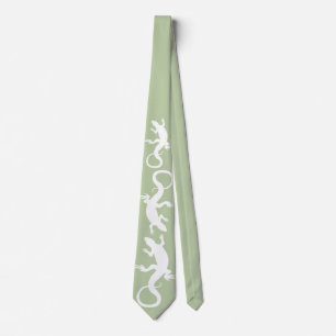 Lizard Tie Cool Reptile Gifts Lizard Art Necktie