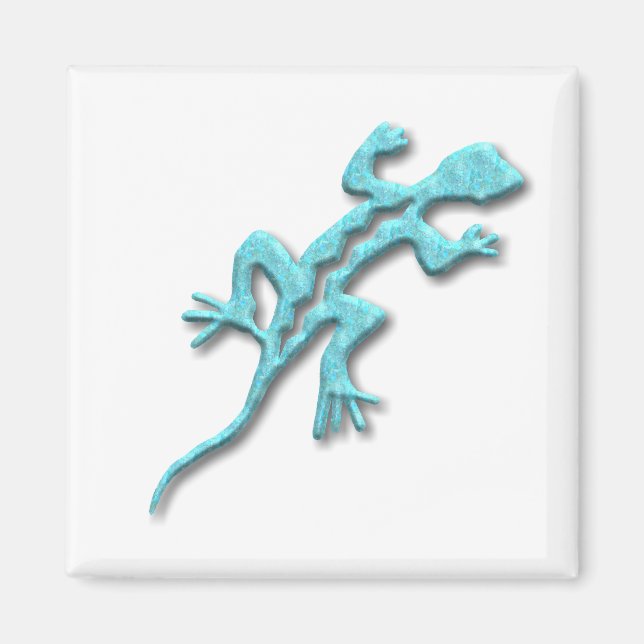 Lizard-turquoise Magnet (Front)