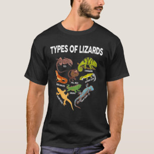 Lizard Types of Lizards For Toddler Boys Kids Men T-Shirt