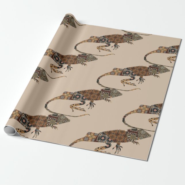 Lizard Wrapping Paper (Unrolled)