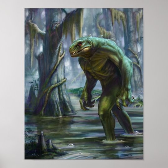 Lizardman Of Scape Ore Swamp Poster Zazzle Co Uk