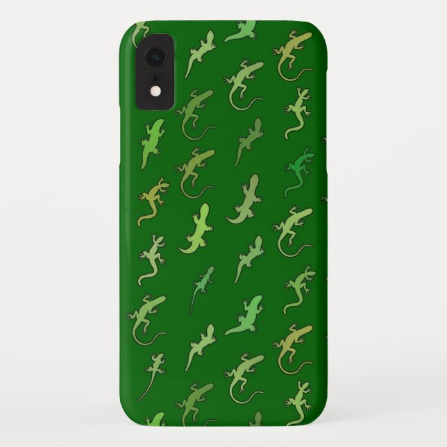 Lizards and Geckos, on pine green  Case-Mate iPhone Case (Back)