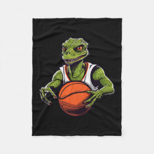 Lizards Basketball Fleece Blanket