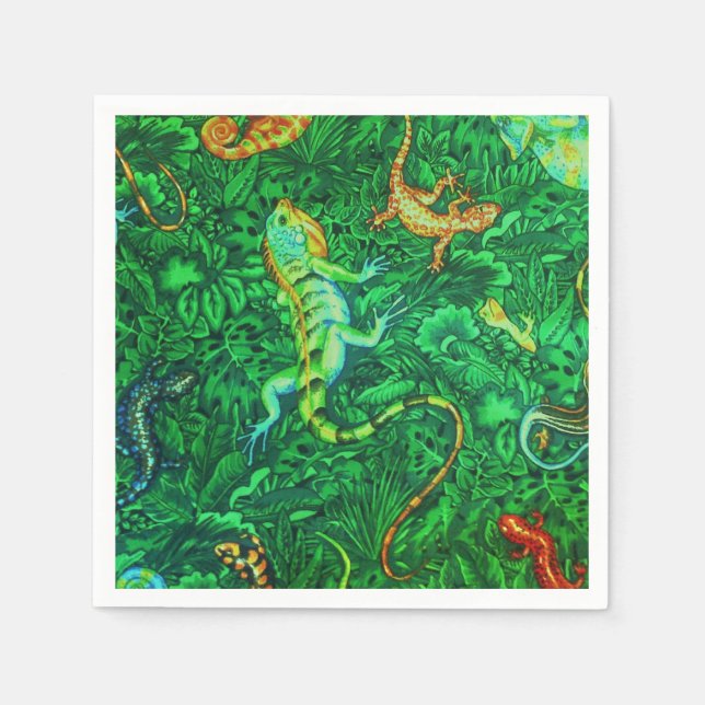 Lizards Batik Napkin (Front)