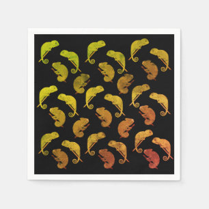 Lizards Chameleons Art Napkin