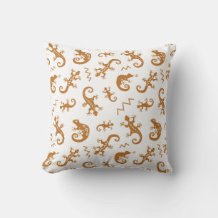 Lizards Chameleons: Seamless Pattern Design. Cushion