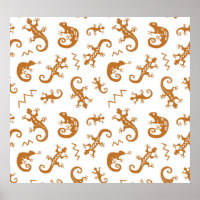 Lizards Chameleons: Seamless Pattern Design.
