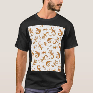 Lizards Chameleons: Seamless Pattern Design. T-Shirt