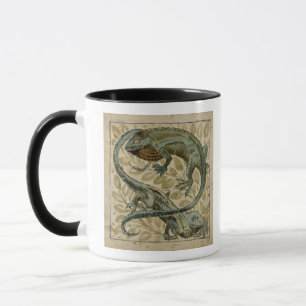 Lizards, design for a tile (w/c on paper) mug