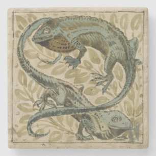 Lizards, design for a tile (w/c on paper) stone coaster