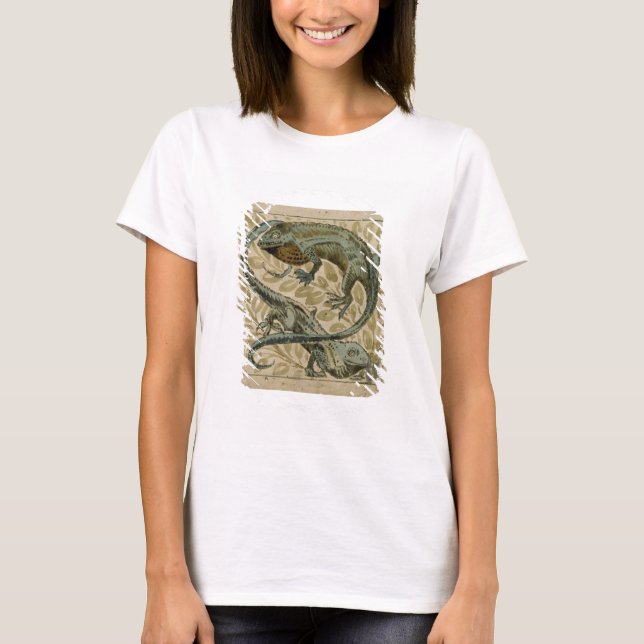 Lizards, design for a tile (w/c on paper) T-Shirt (Front)