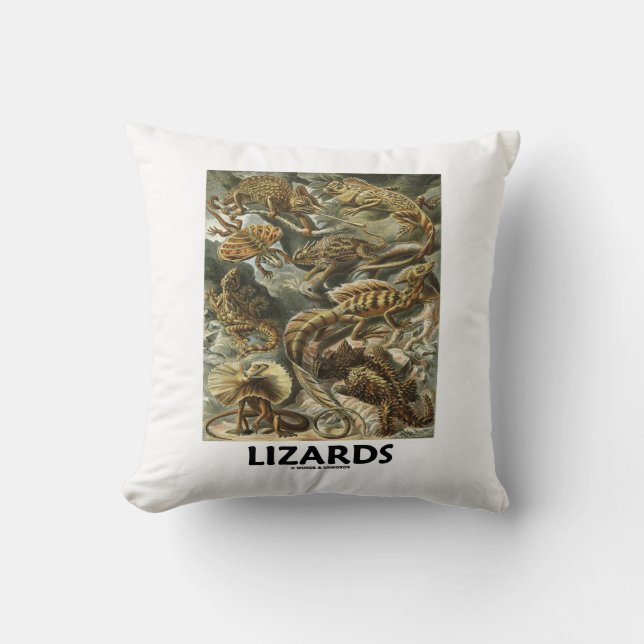 Lizards Ernest Haeckel Artforms Of Nature Cushion (Front)