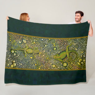 lizards face to face Rug Fleece Blanket