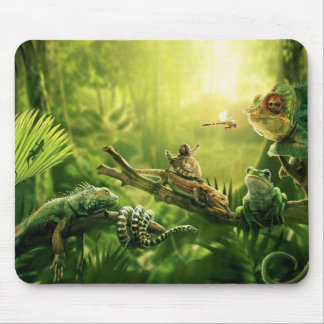 Lizards Frogs Jungle Reptiles Landscape Mouse Mat
