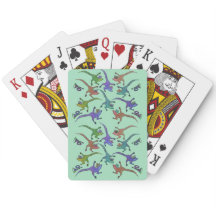 Lizards Leaping Playing Cards
