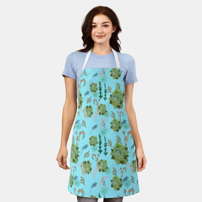 Liz's Succulent garden Apron (Worn)