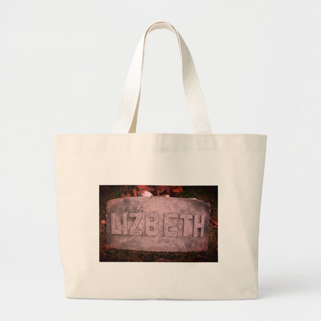 Lizzie Borden Grave Marker - Fall River, MA Large Tote Bag (Front)