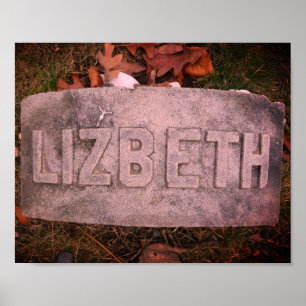 Lizzie Borden Gravestone 'Lizbeth' Fall River, MA Poster