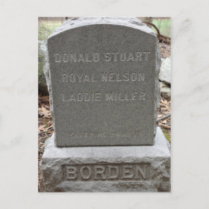 Lizzie Borden - Pet Cemetery Headstone Postcard