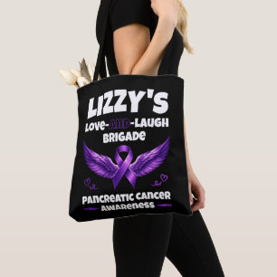 LIZZY'S Love-and-Laugh Brigade Pancreatic Awarenes Tote Bag