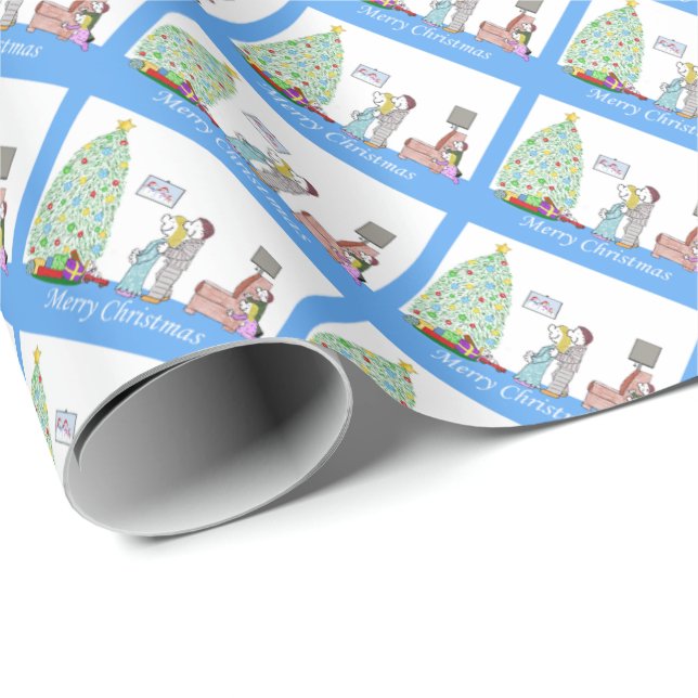 Lizzy's People Christmas Surprise Wrapping Paper (Roll Corner)