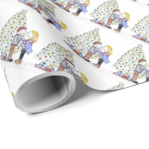 Lizzy's People Family Christmas Gift Paper