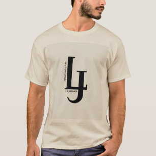 LJ Fashion Monogram T-Shirt - Minimalist Black Log