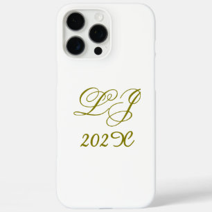 LJ Monogram Elegant Modern Wedding iPhone 16 Pro Max Case
