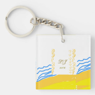 LJ Monogram  Key Ring