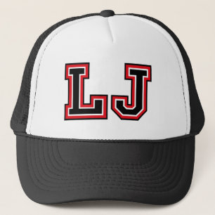 "LJ" Monogram Trucker Hat