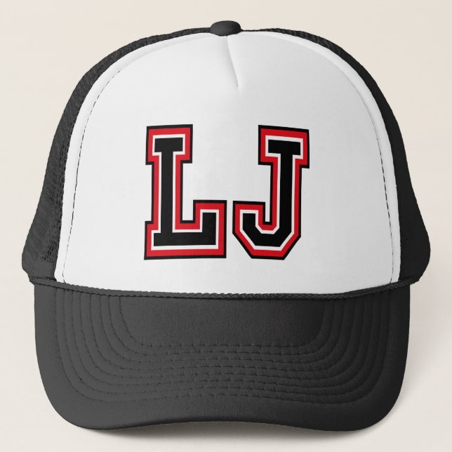 LJ Monogram Trucker Hat (Front)