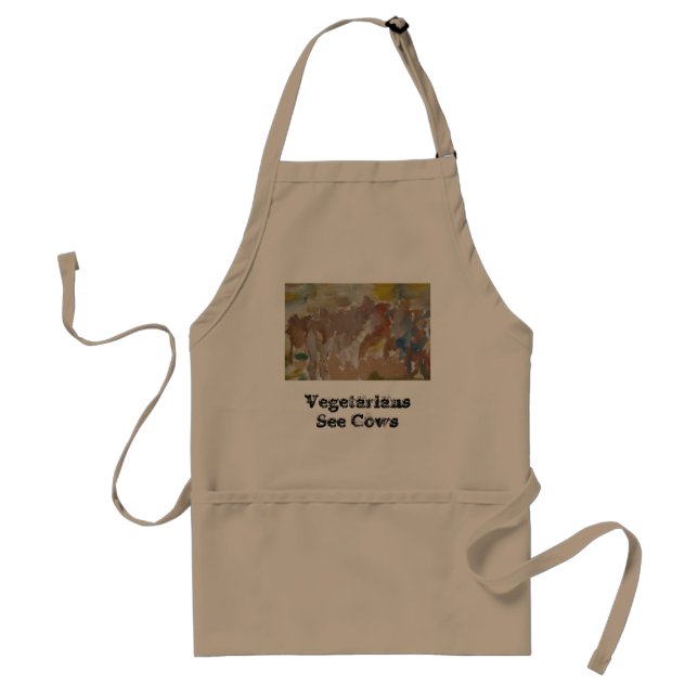 ljprafke 014, Vegetarians See Cows Standard Apron (Front)