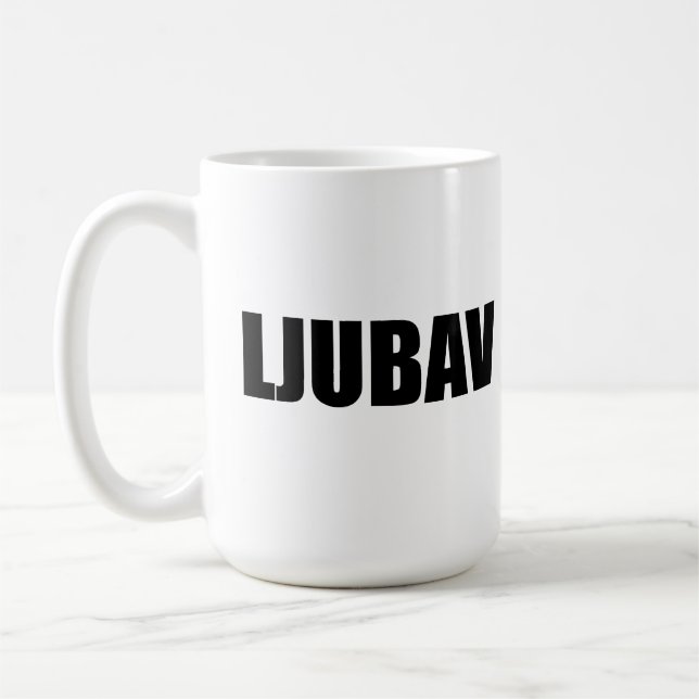 Ljubav Love in Bosnian Coffee Mug (Left)