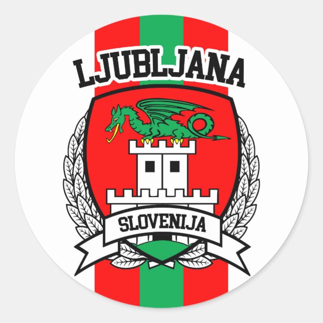 Ljubljana Classic Round Sticker (Front)