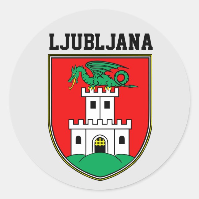 Ljubljana coat of arms - SLOVENIA Classic Round Sticker (Front)