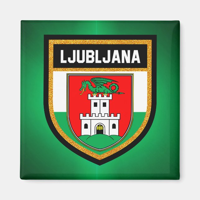 Ljubljana Flag Magnet (Front)