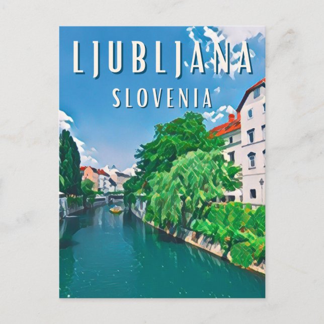 Ljubljana, pearl of Slovenia Postcard (Front)