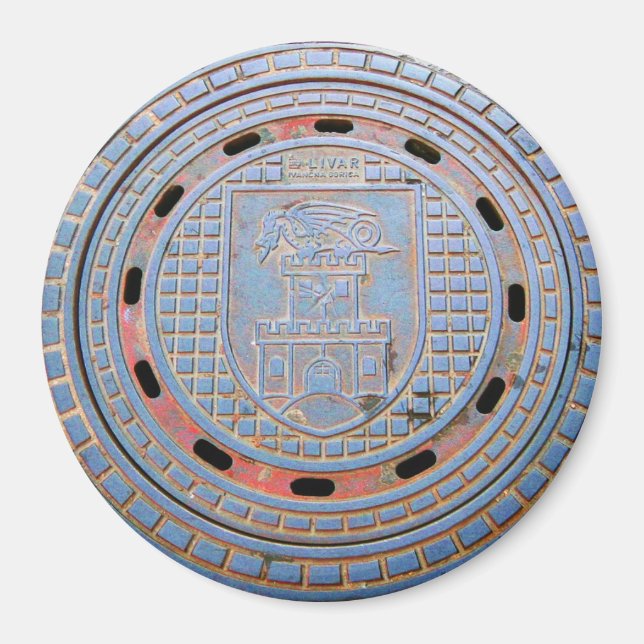 Ljubljana Sewer Cover Magnet (Front)