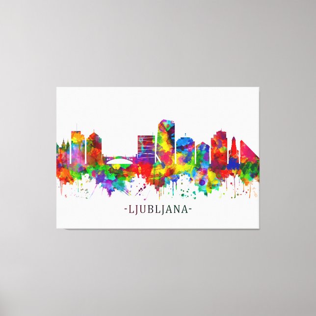 Ljubljana Skyline Canvas Print (Front)