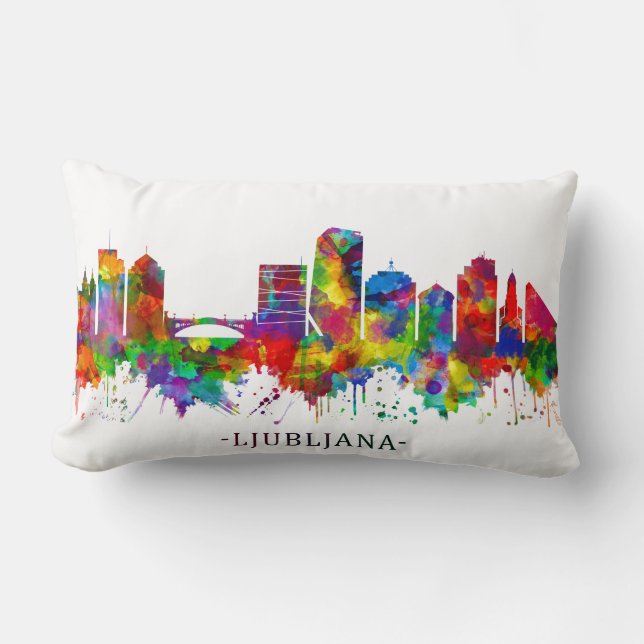 Ljubljana Skyline Lumbar Cushion (Front)